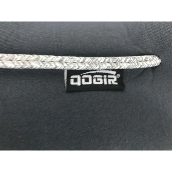 QOGIR Gray Neoprene Tote Bag Red White Stripe‎ Beach Travel Zipper Pouch - Picture 3 of 16